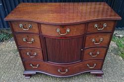 121020191760 Serpentine Front Antique Chest of Drawers Tambour 40¾W 21D 34H 4.JPG